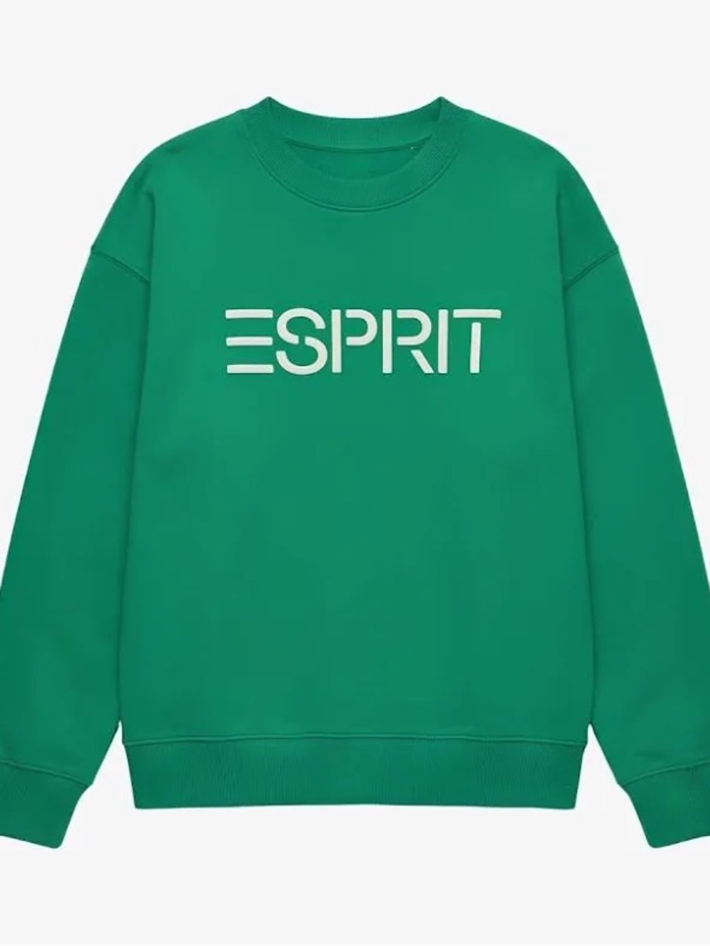 Esprit Green Crewneck Sweatshirt with White Logo - Picture 2 of 2